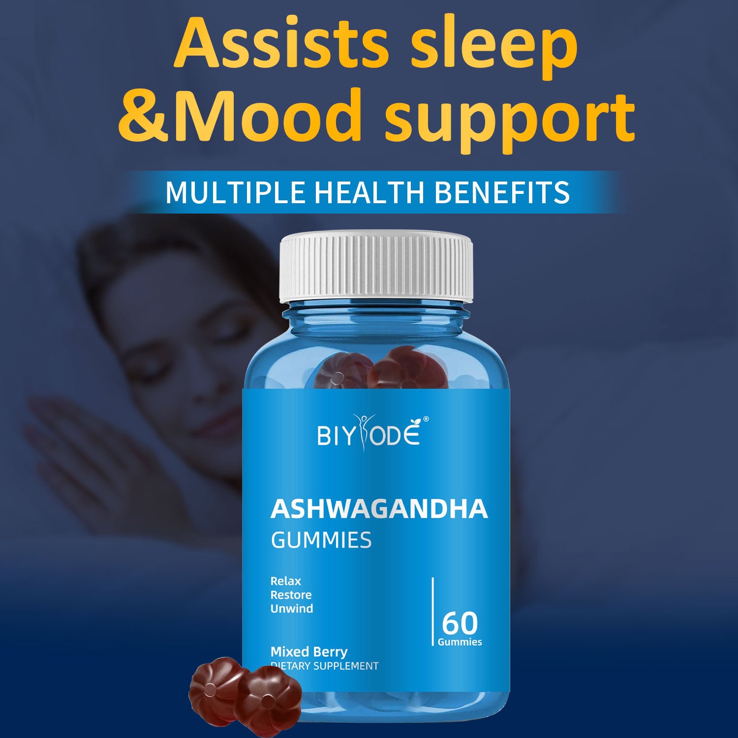 Biyode Effective Formula Relaxation Relief Ashwagandha Gummies
