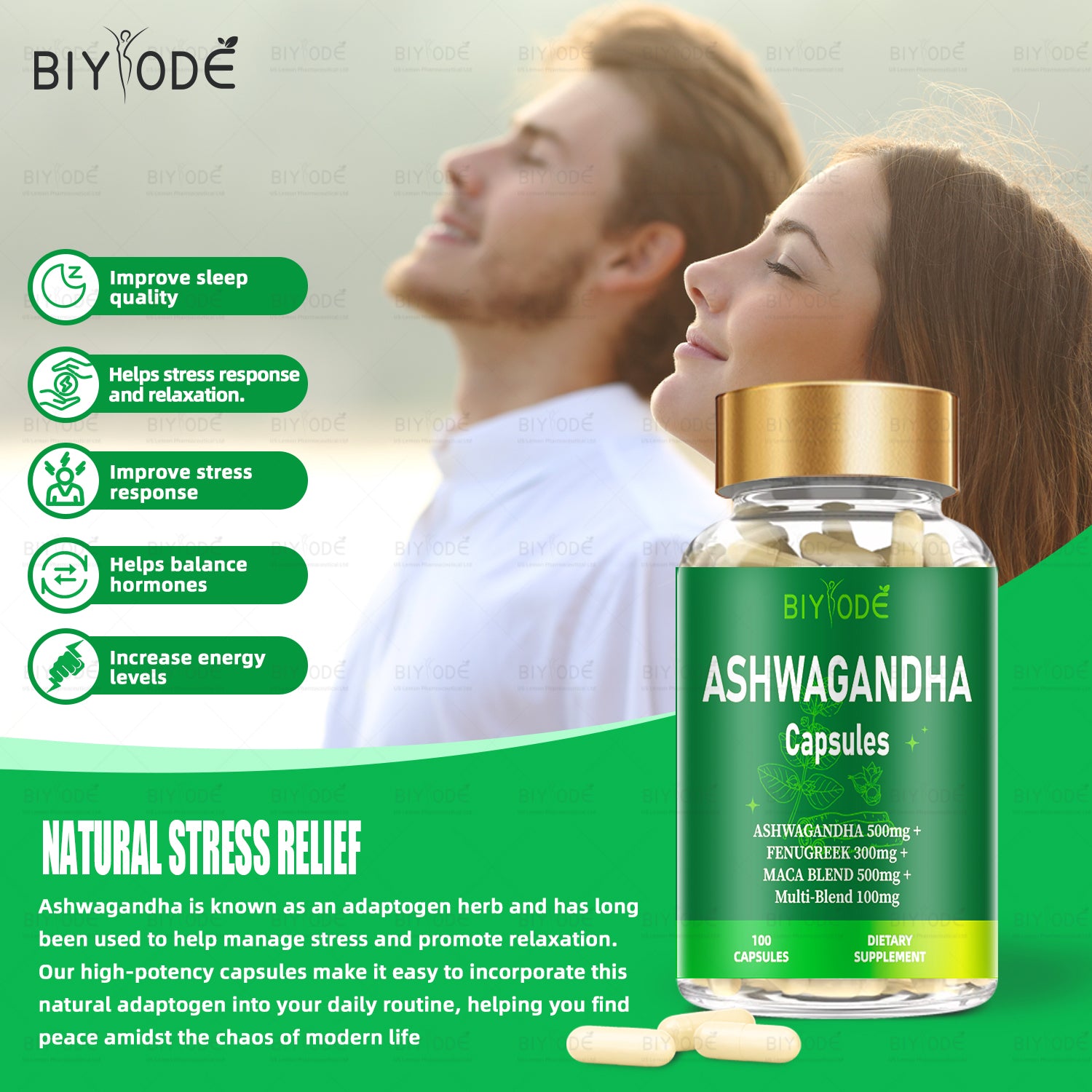 OEM ODM Custom Sleep Support Pills Ashwagandha Capsules Supplement Manufacturer