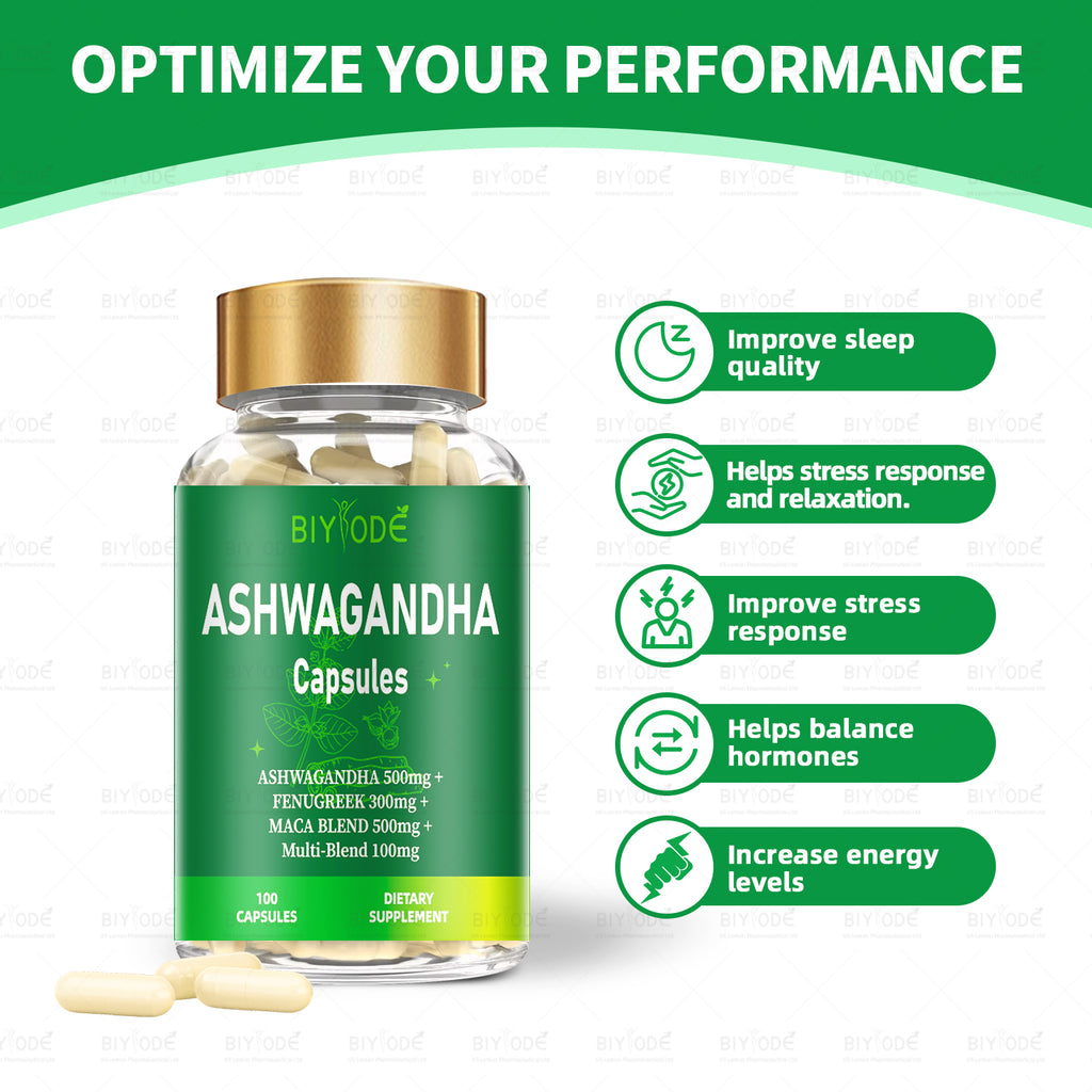 OEM ODM Custom Sleep Support Pills Ashwagandha Capsules Supplement Manufacturer
