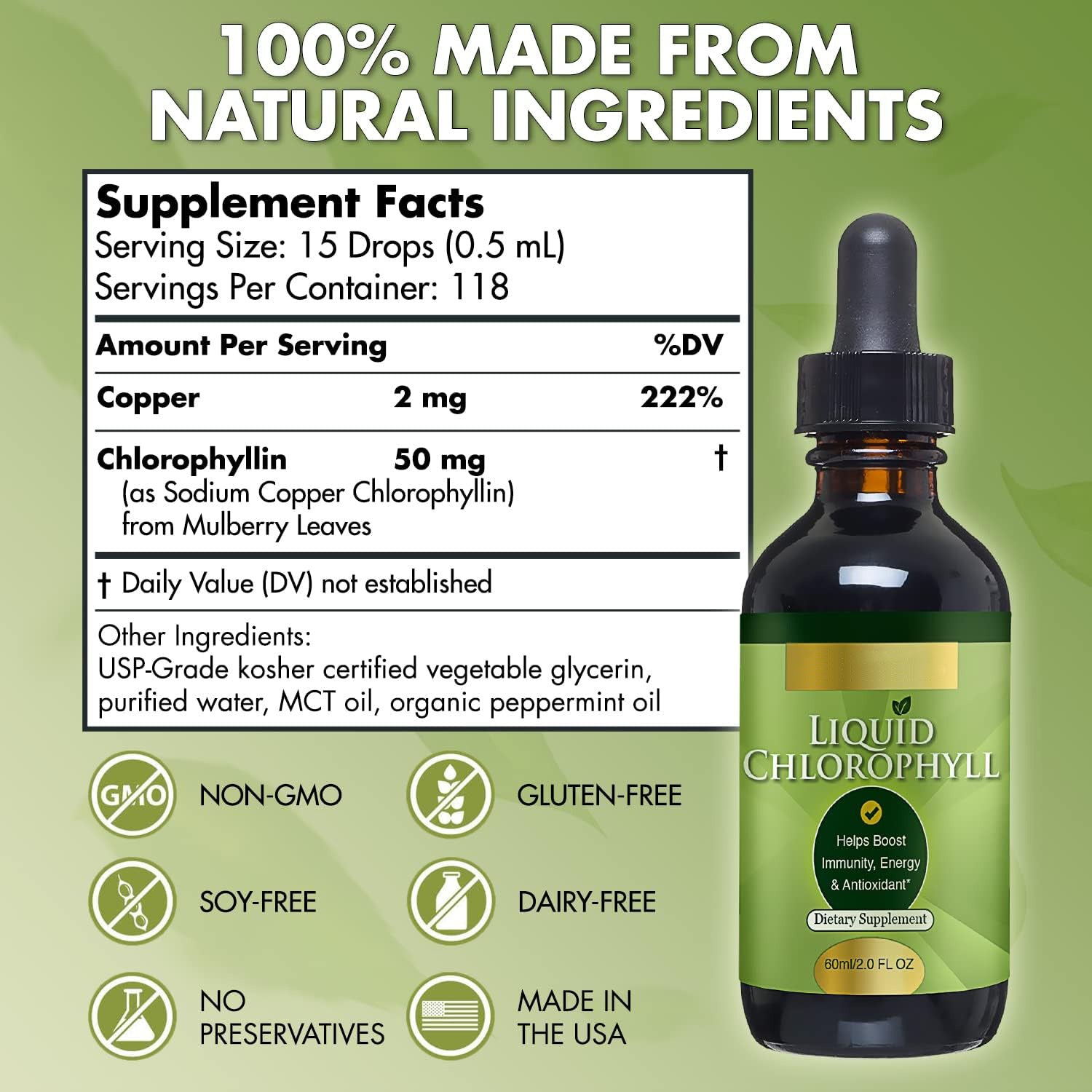 Chlorophyll Liquid Drops